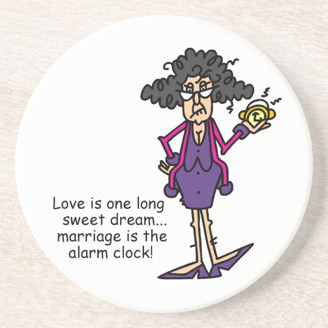 Dessous De Verre En Grès Mariage Rude Éveil (Devant)