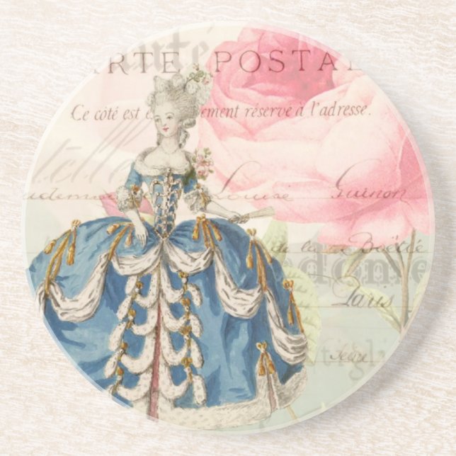 Dessous De Verre En Grès Marie Antoinette Sandstone (Devant)