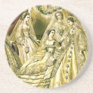 Dessous De Verre En Grès Mariée Antique Mariage Vintage