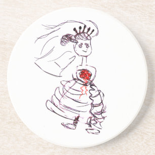 Dessous De Verre En Grès Mariée/Bachelorette