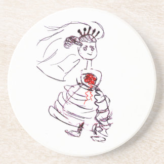 Dessous De Verre En Grès Mariée/Bachelorette