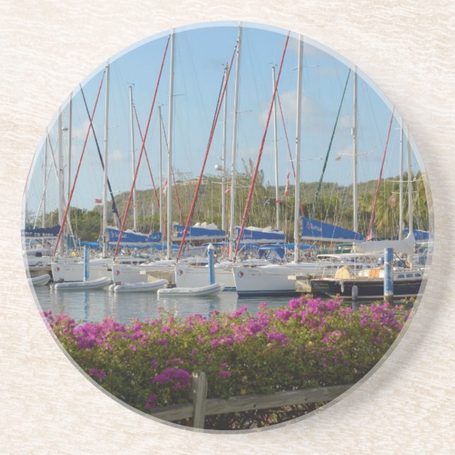 Dessous De Verre En Grès Marina de Virgin Gorda (Devant)