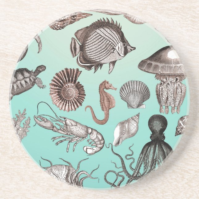 Dessous De Verre En Grès Marine (Devant)