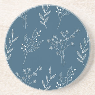 Dessous De Verre En Grès Marine Corner Floral Boho Mariage