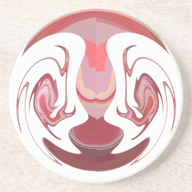 Dessous De Verre En Grès Maroon Majesty : Rustic Radiance Texté Africain (Devant)