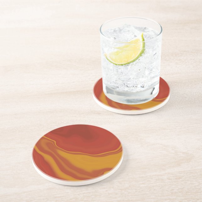 Dessous De Verre En Grès marron (Côté)