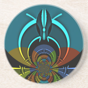 Dessous De Verre En Grès Masaï couleurs Hakuna Matata