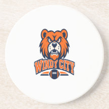 Mascotte d'ours de football de la ville venteuse F