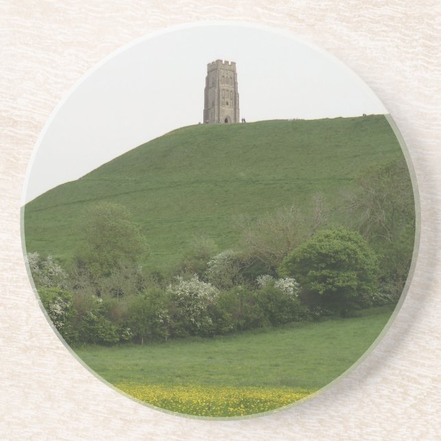 Dessous De Verre En Grès Massif de roche de Glastonbury (Devant)