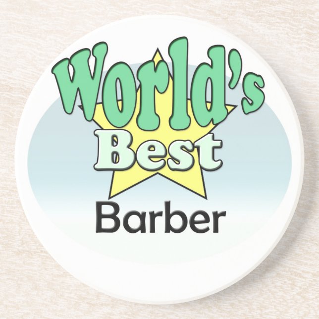 Dessous De Verre En Grès Meilleur Barbier du monde (Devant)