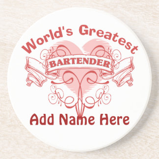 Dessous De Verre En Grès Meilleur barman du monde