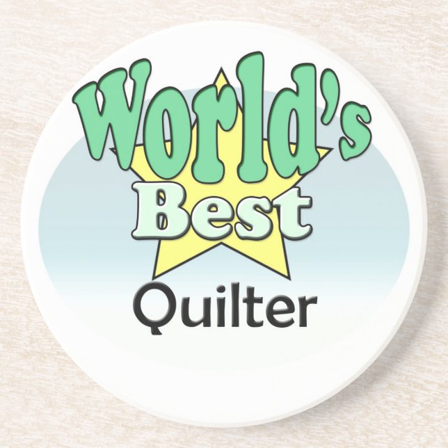 Dessous De Verre En Grès Meilleur Quilter du monde (Devant)
