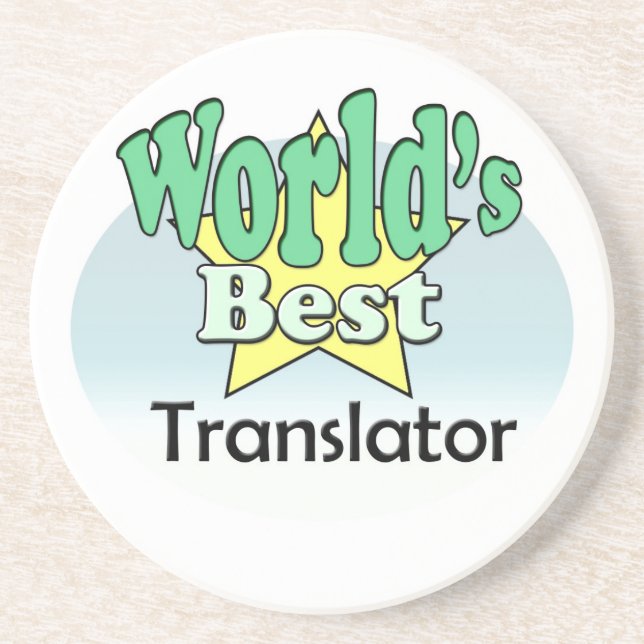 Dessous De Verre En Grès Meilleur traducteur du monde (Devant)