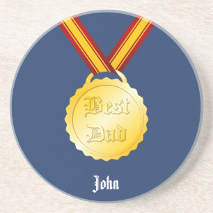 Dessous De Verre En Grès Meilleure médaille de papa Fête des pères