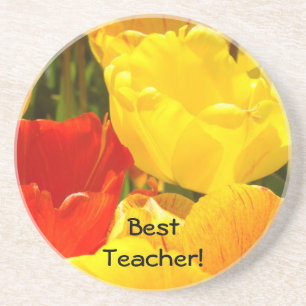 Dessous De Verre En Grès Meilleurs cadeaux pour l'enseignant Fleurs de tuli