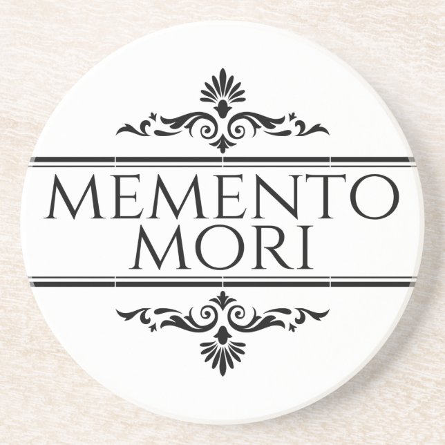 Dessous De Verre En Grès Memento Mori (Devant)