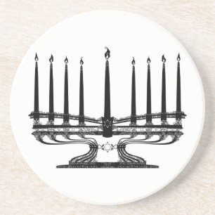 Dessous De Verre En Grès Menorah I