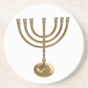 Dessous De Verre En Grès menorah or