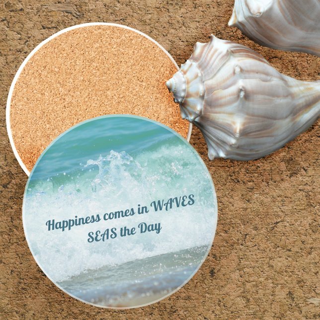 Dessous De Verre En Grès Mer briser la vague du jour (Créateur téléchargé)