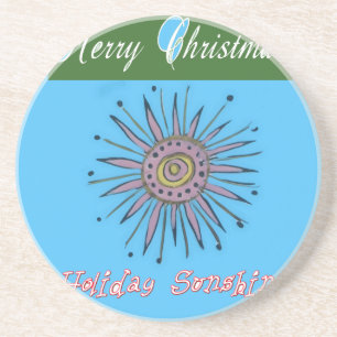 Dessous De Verre En Grès Merry Christmas Holiday Sunshine Collection