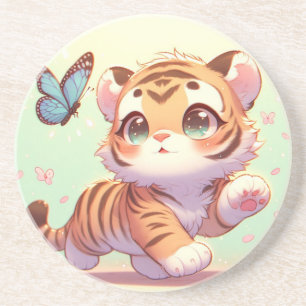 Dessous De Verre En Grès Merveilleuse dans les yeux d'un chaton