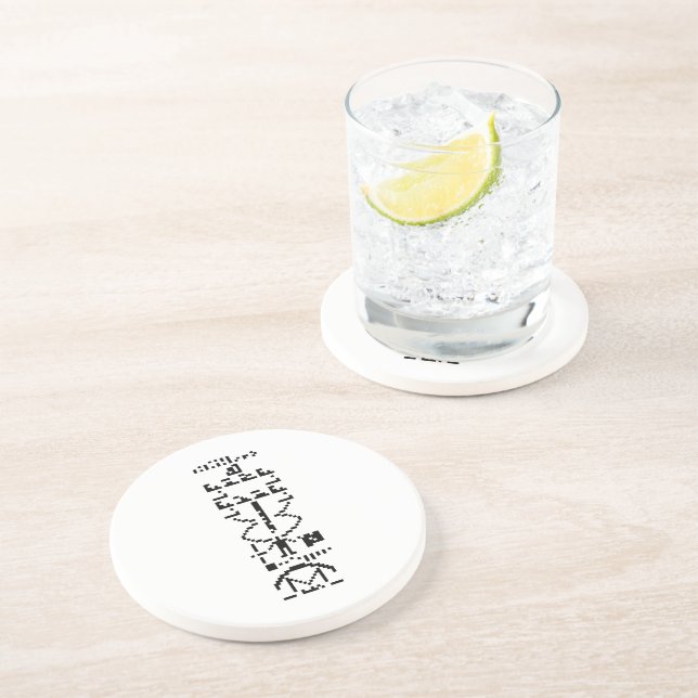 Dessous De Verre En Grès Message binaire Arecibo 1974 (Côté)