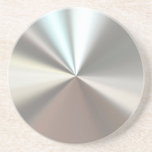 Dessous De Verre En Grès Métal argenté artistique