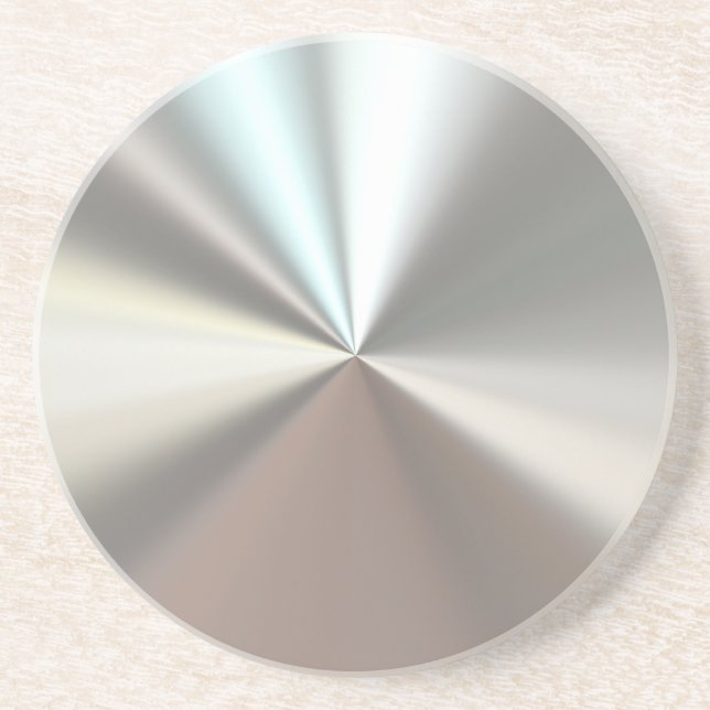 Dessous De Verre En Grès Métal argenté artistique (Devant)