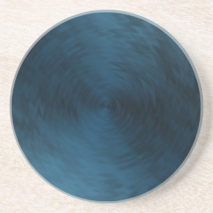 Dessous De Verre En Grès Métal brossé Bleu Acier métallique Abstrait