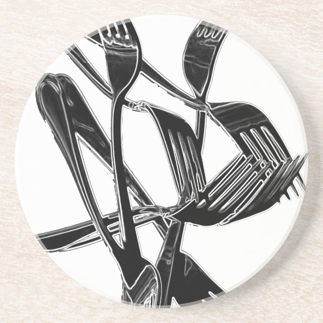 Dessous De Verre En Grès Métallique (Devant)