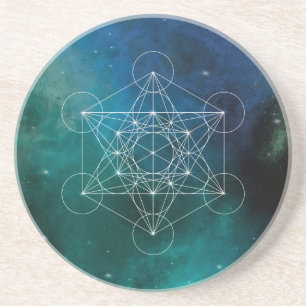 Dessous De Verre En Grès Métatron, chakra, zen, géométrie sacrée, ange, spi