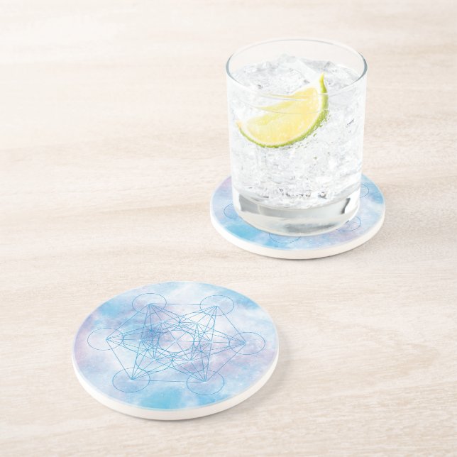 Dessous De Verre En Grès Métatron – Géométrie sacrée (Côté)