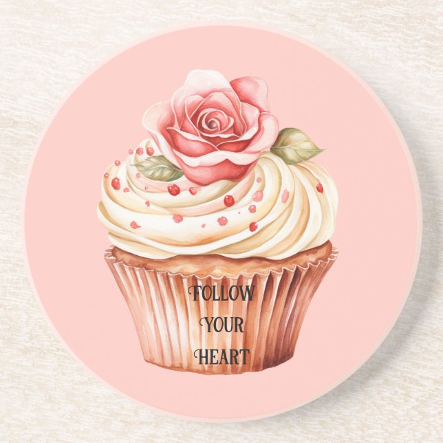 Dessous De Verre En Grès Mignardise rose rose blush chic (Devant)