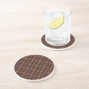 Dessous De Verre En Grès Mikitiez classique rétro vintage foncé coché Ti