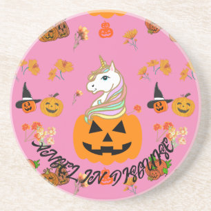 Dessous De Verre En Grès Mikitiez halloween licorne éffrayant octobre autom