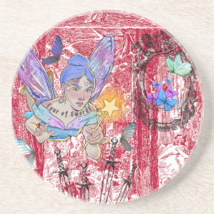 Dessous De Verre En Grès Mikitiez tarot conte de fées ange de voeu gitane r