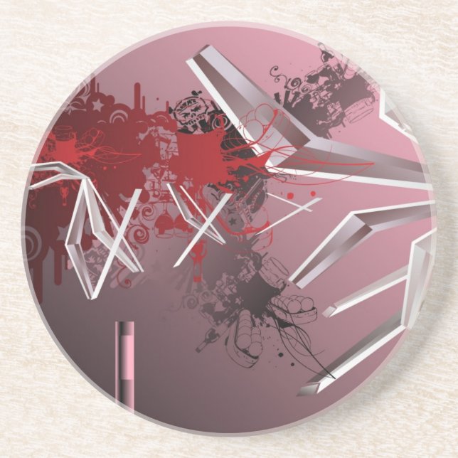 Dessous De Verre En Grès Milieux de conception (Devant)