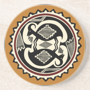 Dessous De Verre En Grès Mimbres Tribal Spirits
