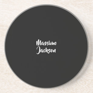 Dessous De Verre En Grès Minimaliste Professionnel Ajouter un Nom Personnal