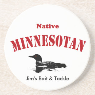Dessous De Verre En Grès Minnesotan indigène - message fait sur commande