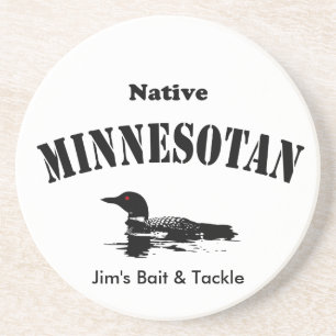 Dessous De Verre En Grès Minnesotan natif - Message personnalisé