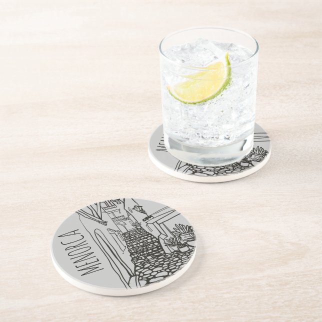 Dessous De Verre En Grès Minorque (Côté)