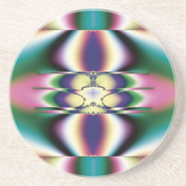 Dessous De Verre En Grès Miroirs Arc-en-ciel (Devant)