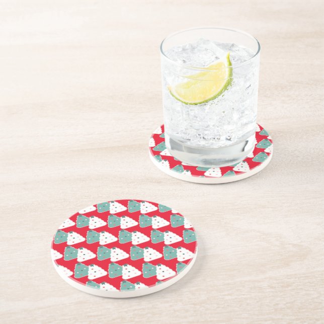 Dessous De Verre En Grès Modèle de biscuits de la pâtisserie de l'arbre de  (Côté)