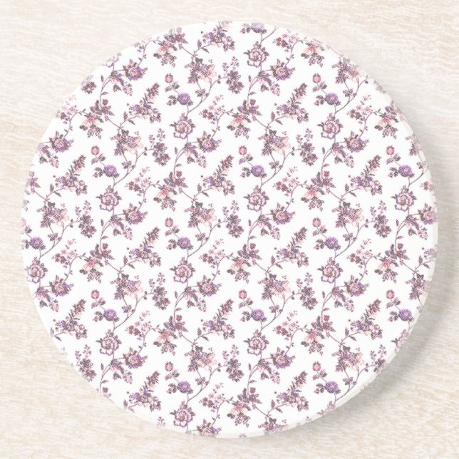 Dessous De Verre En Grès Modèle floral (Devant)