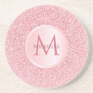 Dessous De Verre En Grès Modèle Paillettes Rose Gold Tendance Féminin Éléga