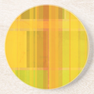 Dessous De Verre En Grès Moderne Abstrait   Couleurs Citronnées Colorées