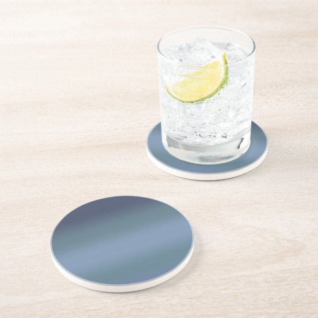Dessous De Verre En Grès Moderne dégradé bleu Galaxie aquarelle (Côté)