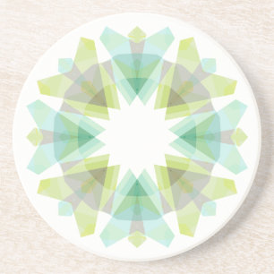 Dessous De Verre En Grès Moderne Rétro Vert Gris Étoile Dopamine Décor Funk