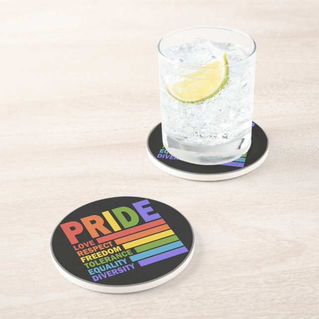 Dessous De Verre En Grès Mois de la fierté LGBT (Côté)